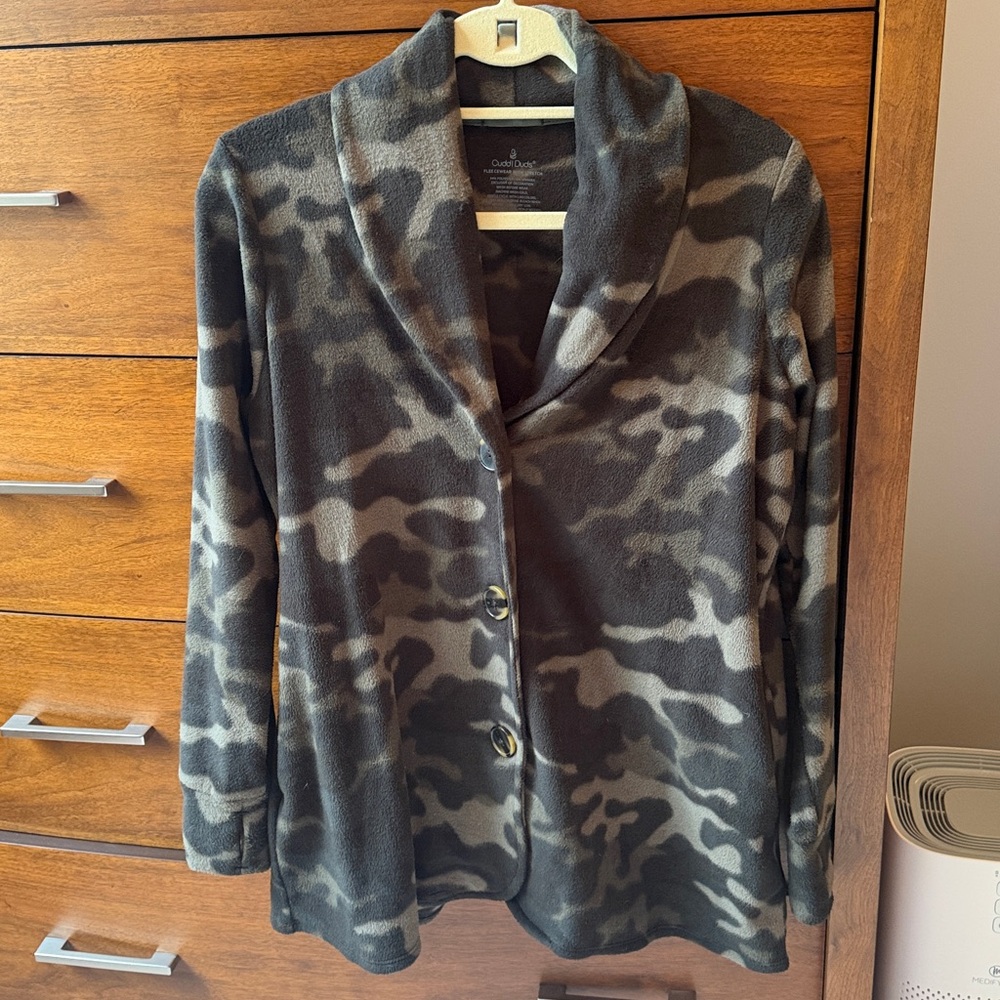 Cuddl Duds Fleece Camo blazer